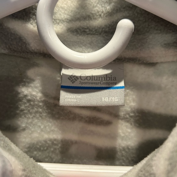 Gray and White Camo Kids Fleece Jacket 14/16 - Picture 4 of 11